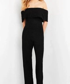 Jovani 1230 - Off Shoulder Evening Jumpsuit