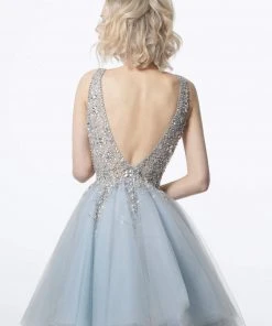 Jovani - 1774 Embellished Bodice Sleeveless Cocktail Dress