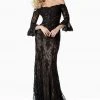 Jovani - 2240 Lace Off-Shoulder Bell Sleeve Trumpet Dress 2 Jovani - 2240 Lace Off-Shoulder Bell Sleeve Trumpet Dress