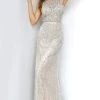 Jovani - 2354 High Neck Bejeweled Sheath Dress 1 Jovani - 2354 High Neck Bejeweled Sheath Dress