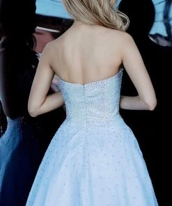 Jovani - 2830 Jewel Accented Strapless A-Line Dress