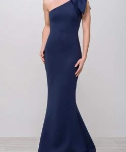 Jovani - 32602 Bow Accented Asymmetrical Mermaid Gown 37 Jovani - 32602 Bow Accented Asymmetrical Mermaid Gown