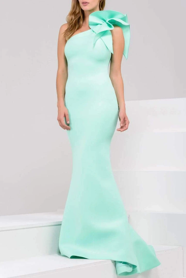 Jovani - 32602 Bow Accented Asymmetrical Mermaid Gown 8 Jovani - 32602 Bow Accented Asymmetrical Mermaid Gown