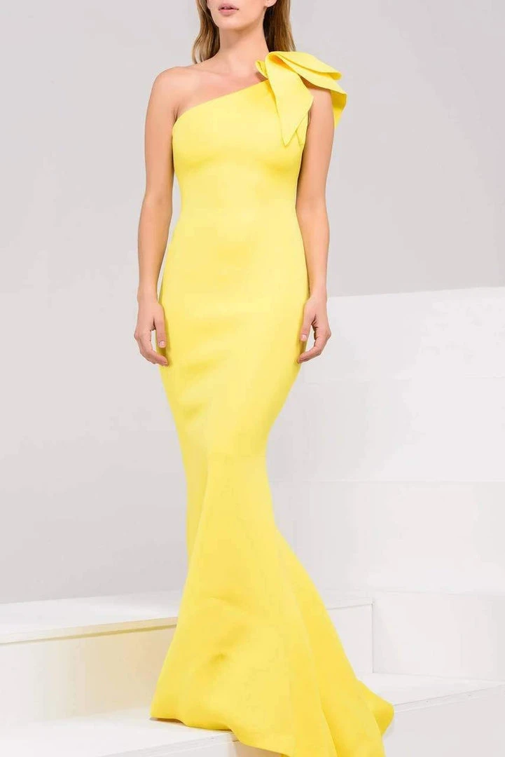 Jovani - 32602 Bow Accented Asymmetrical Mermaid Gown 19 Jovani - 32602 Bow Accented Asymmetrical Mermaid Gown