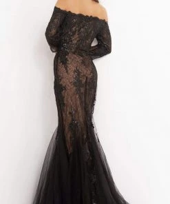 Jovani - 3376 Embellished Off Shoulder Mermaid Dress 9 Jovani - 3376 Embellished Off Shoulder Mermaid Dress