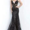 Jovani - 3675 Sequined Illusion Corset Mermaid Gown