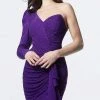 Jovani - 3994 One Shoulder Glitter Fitted Cocktail Dress