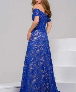 Jovani - 42828 Off-Shoulder Lace Ballgown 9 Jovani - 42828 Off-Shoulder Lace Ballgown