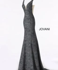 Jovani 45811 V-Neckline Prom Dress With Nude Cut-Outs 18 Jovani 45811 V-Neckline Prom Dress With Nude Cut-Outs