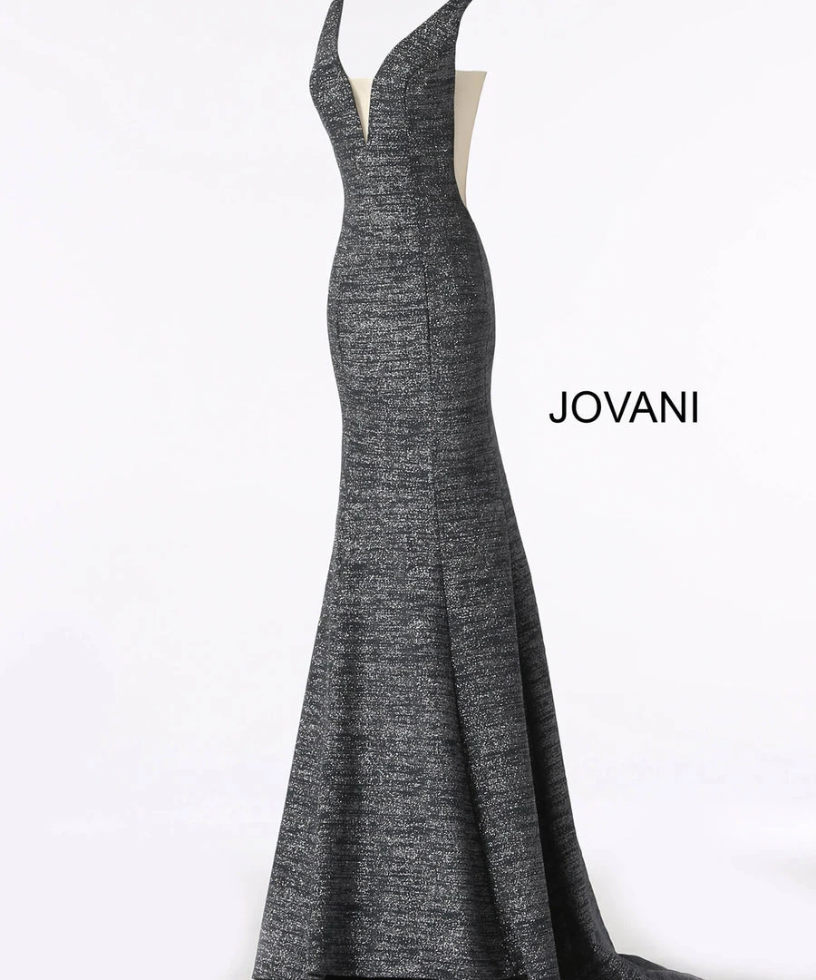 Jovani 45811 V-Neckline Prom Dress With Nude Cut-Outs 10 Jovani 45811 V-Neckline Prom Dress With Nude Cut-Outs