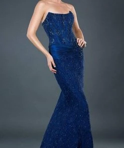 Jovani - 5470 Strapless Corset Bodice Beaded Mermaid Gown