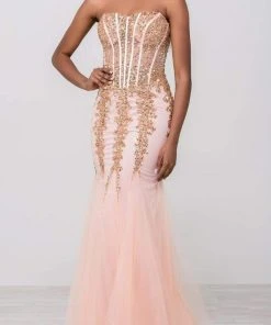 Jovani 5908 Strapless Sweetheart Corset Illusion Bodice Mermaid Gown 16 Jovani 5908 Strapless Sweetheart Corset Illusion Bodice Mermaid Gown