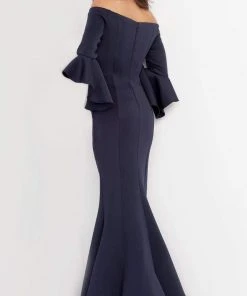 Jovani - 59993 Off Shoulder Bell Sleeve Draping Mermaid Gown 15 Jovani - 59993 Off Shoulder Bell Sleeve Draping Mermaid Gown