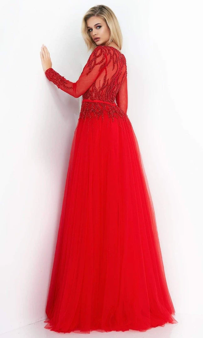 Jovani - 60325 Embellished Plunging V Neck A-line Gown 6 Jovani - 60325 Embellished Plunging V Neck A-line Gown