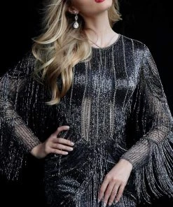 Jovani - 61636 Fully Beaded Jewel Neck Sheath Dress 13 Jovani - 61636 Fully Beaded Jewel Neck Sheath Dress