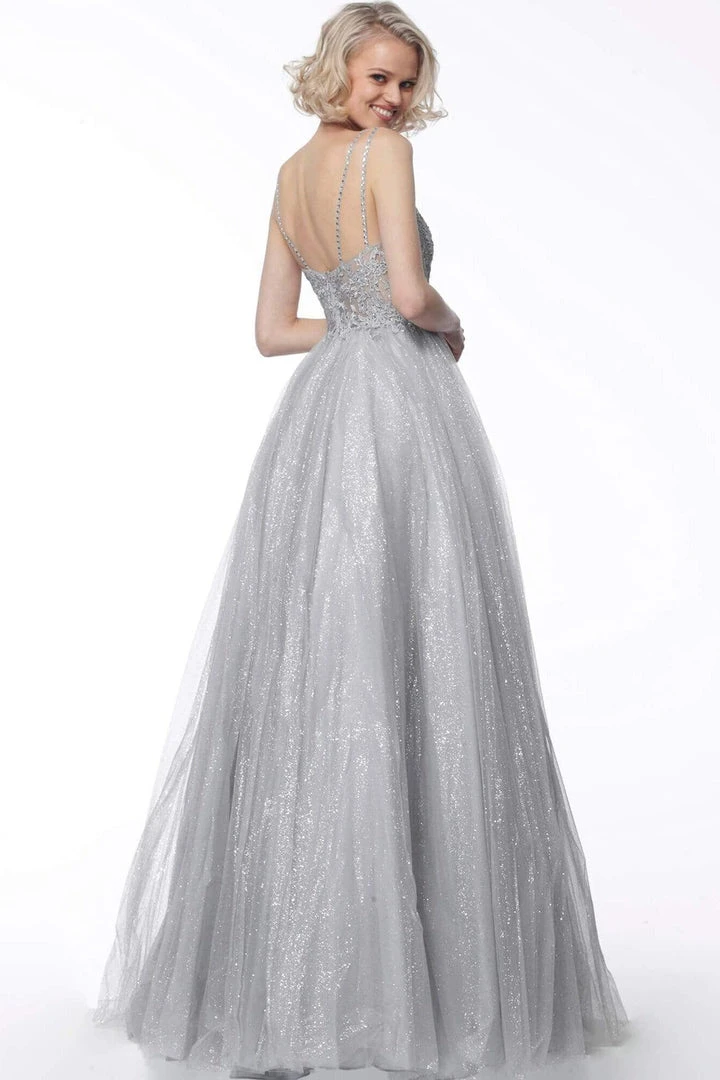 Jovani - 67051 Beaded Lace Bodice Glitter Tulle Ballgown 4 Jovani - 67051 Beaded Lace Bodice Glitter Tulle Ballgown