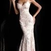 Jovani - 67331 Floral Beadwork Strapless Mermaid Gown 1 Jovani - 67331 Floral Beadwork Strapless Mermaid Gown