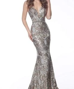 Jovani 67347 - Embellished Mermaid Prom Dress