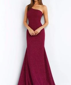 Jovani - 67650 Stretch Glitter Mermaid Dress With Sweep Train 17 Jovani - 67650 Stretch Glitter Mermaid Dress With Sweep Train