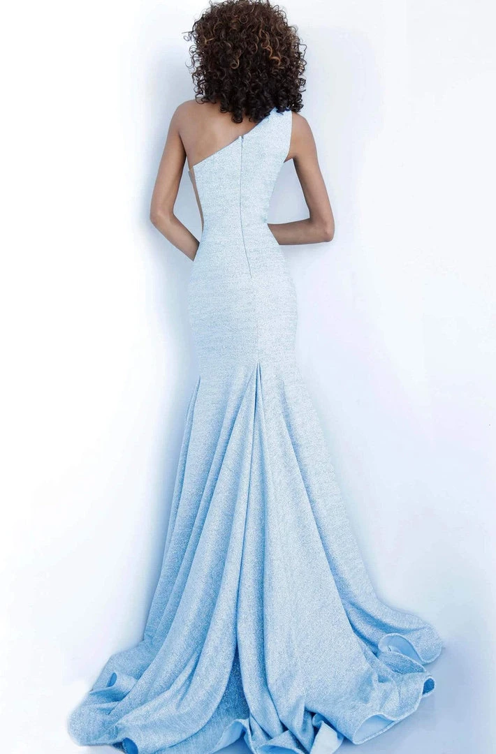 Jovani - 67650 Stretch Glitter Mermaid Dress With Sweep Train 6 Jovani - 67650 Stretch Glitter Mermaid Dress With Sweep Train