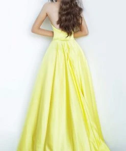 Jovani - 67847 Strapless Sweetheart Neckline Satin A-Line Prom Gown 8 Jovani - 67847 Strapless Sweetheart Neckline Satin A-Line Prom Gown