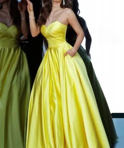 Jovani - 67847 Strapless Sweetheart Neckline Satin A-Line Prom Gown 10 Jovani - 67847 Strapless Sweetheart Neckline Satin A-Line Prom Gown