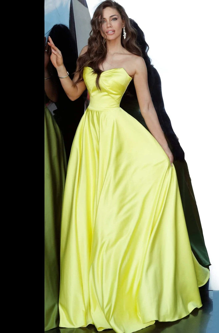 Jovani - 67847 Strapless Sweetheart Neckline Satin A-Line Prom Gown 7 Jovani - 67847 Strapless Sweetheart Neckline Satin A-Line Prom Gown