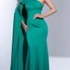 Jovani - 67850 One Shoulder Fitted Bodice Cape Evening Gown 2 Jovani - 67850 One Shoulder Fitted Bodice Cape Evening Gown