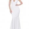 Jovani - 67865 Deep V-Neck Trumpet Dress