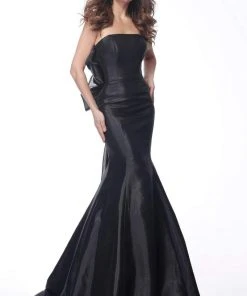 Jovani - 68240 Straight Across Fitted Mermaid Dress