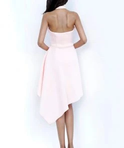 Jovani - 68710 Crisscross Cutout Halter Draped Dress