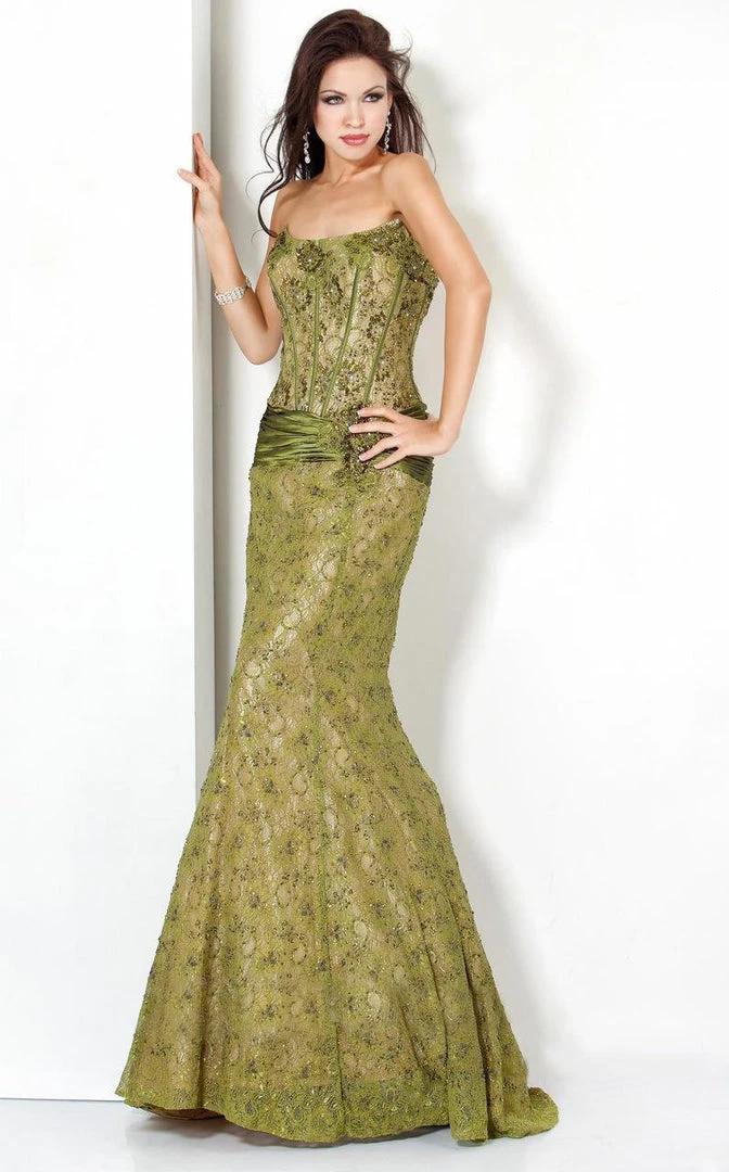 Jovani - 7732 Corset Boning Lace Gown 3 Jovani - 7732 Corset Boning Lace Gown