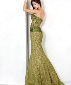 Jovani - 7732 Corset Boning Lace Gown 6 Jovani - 7732 Corset Boning Lace Gown