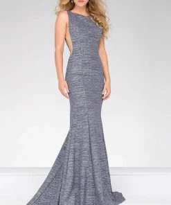 Jovani - Glamorous Low Back Prom Dress 45830