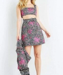 Jovani - M02148 Straight Two-Piece Dress