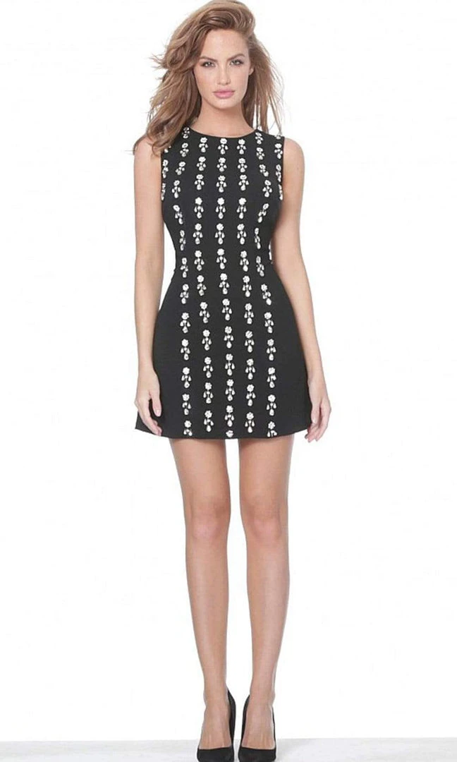 Jovani - M1695 Embellished Jewel A-Line Cocktail Dress 3 Jovani - M1695 Embellished Jewel A-Line Cocktail Dress