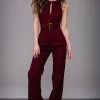 Jovani - Simple Sleeveless Halter Jumpsuit M612 2 Jovani - Simple Sleeveless Halter Jumpsuit M612