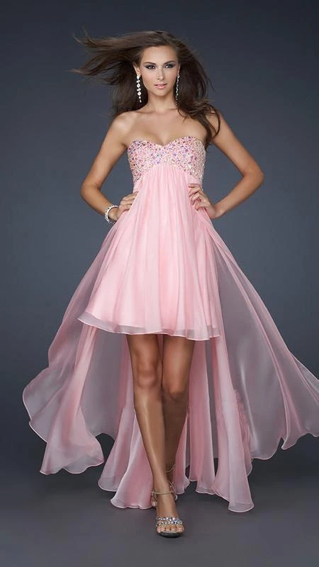 La Femme - 17502 Beaded Sweetheart High-Low Chiffon A-line Gown 3 La Femme - 17502 Beaded Sweetheart High-Low Chiffon A-line Gown