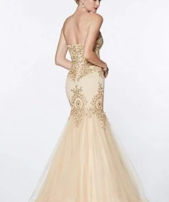 Cinderella Divine Lace Appliqued Mermaid Gown