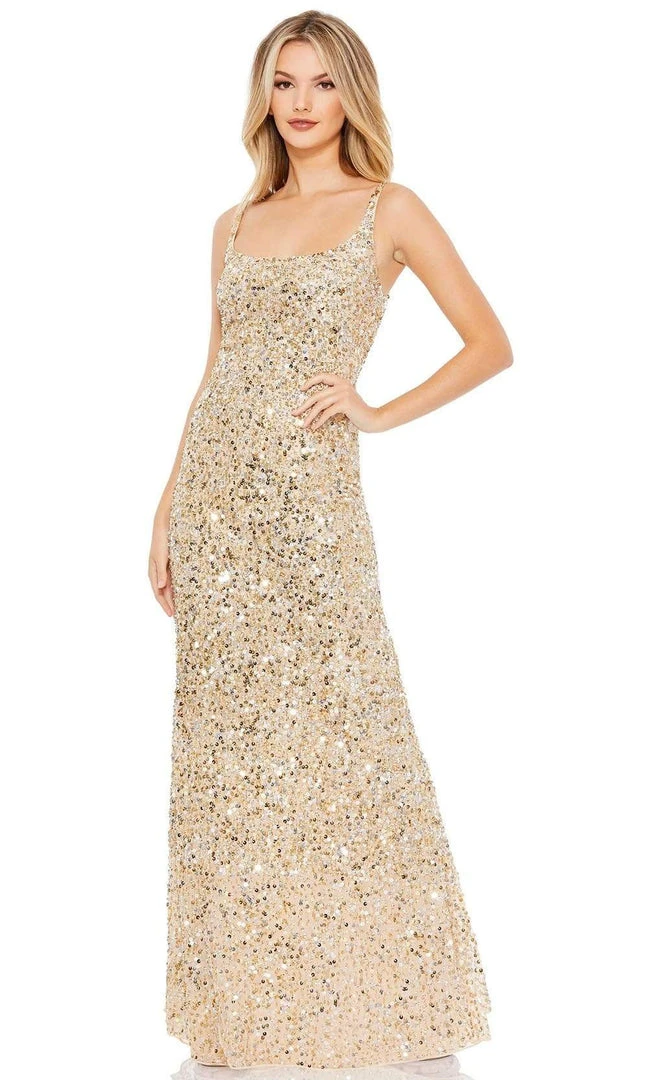 Mac Duggal - 10705 Sequined Scoop Neck Sheath Dress 3 Mac Duggal - 10705 Sequined Scoop Neck Sheath Dress