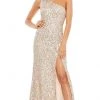 Mac Duggal - 10729 Sequined Asymmetric Sheath Dress