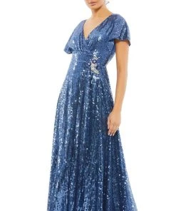 Mac Duggal 10773 - Brooch Detail Evening Gown | Couture Candy