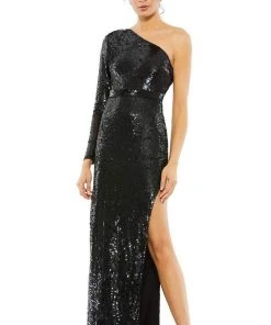 Mac Duggal - 10788 Asymmetric Sequined Gown