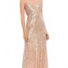 Mac Duggal - 10817 Spaghetti Straps Sequin Dress 1 Mac Duggal - 10817 Spaghetti Straps Sequin Dress