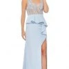 Mac Duggal - 11203 Ruffled Peplum High Slit Trumpet Gown 1 Mac Duggal - 11203 Ruffled Peplum High Slit Trumpet Gown