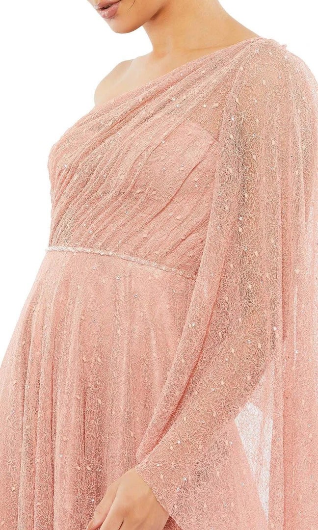 Mac Duggal - 11244 Lace Asymmetric A-Line Gown 5 Mac Duggal - 11244 Lace Asymmetric A-Line Gown