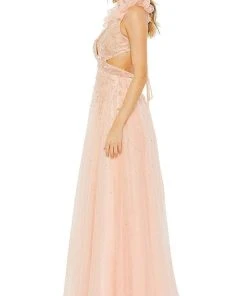 Mac Duggal 11269 - Ruffled Sleeveless V-neck Evening Dress