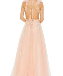 Mac Duggal 11269 - Ruffled Sleeveless V-neck Evening Dress