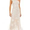 Mac Duggal - 11300 Asymmetric Embroidered Long Gown