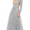 Mac Duggal - 20189 Long Sleeves Embroidered Gown 2 Mac Duggal - 20189 Long Sleeves Embroidered Gown